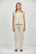 MOD BUTTONED VEST TOP