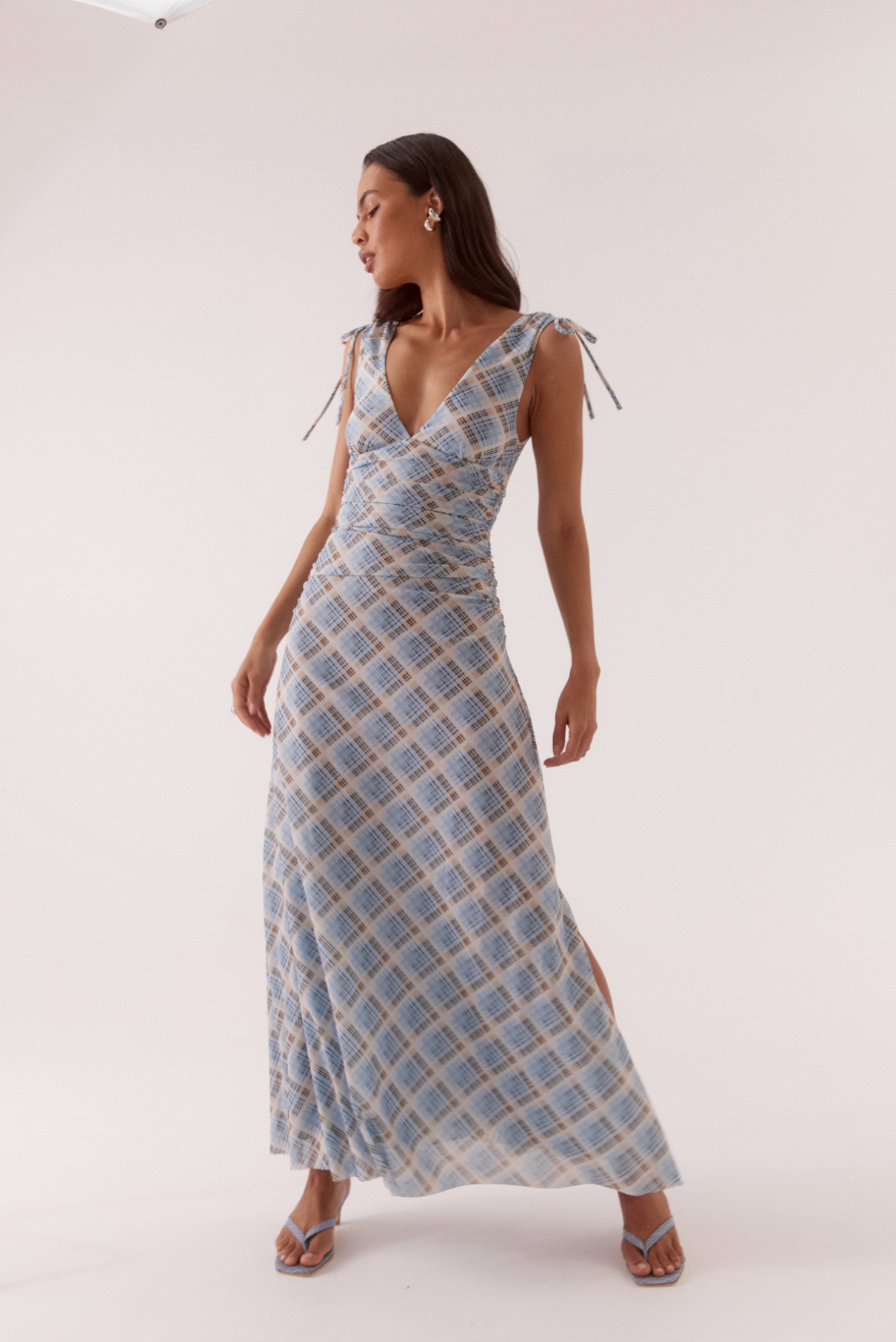 NOVALYN PLAID SLEEVELESS DRESS