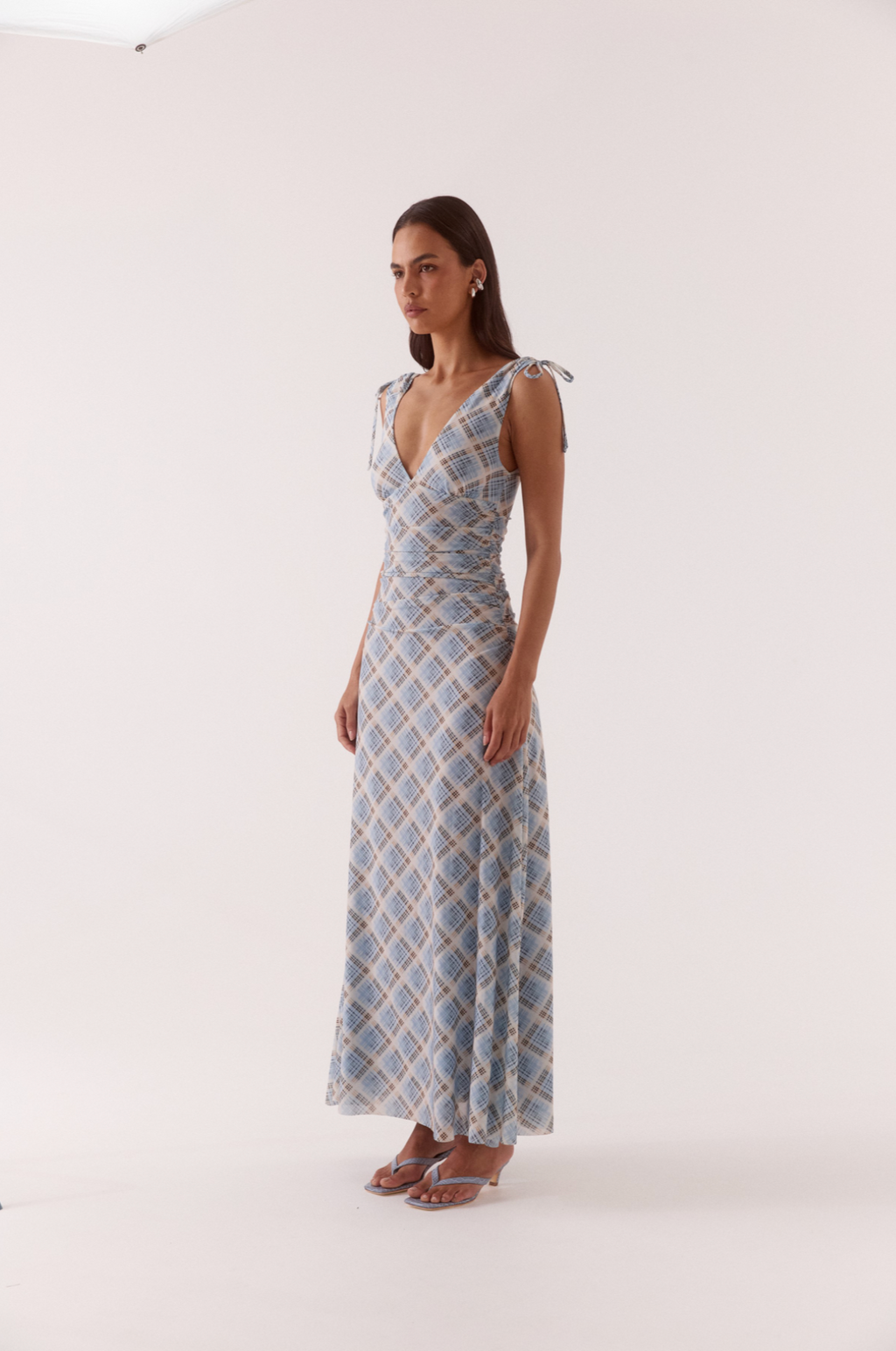 NOVALYN PLAID SLEEVELESS DRESS