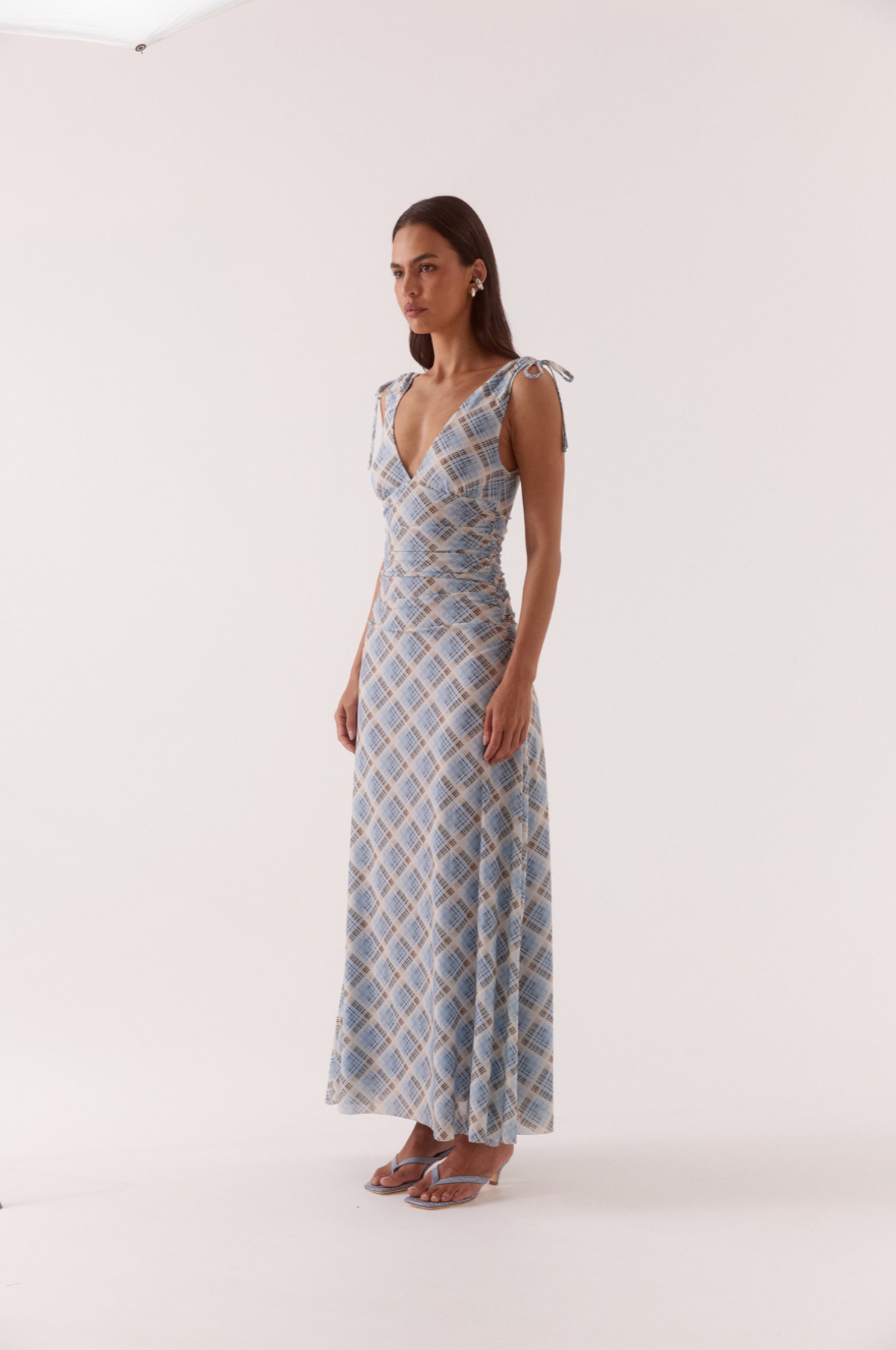NOVALYN PLAID SLEEVELESS DRESS