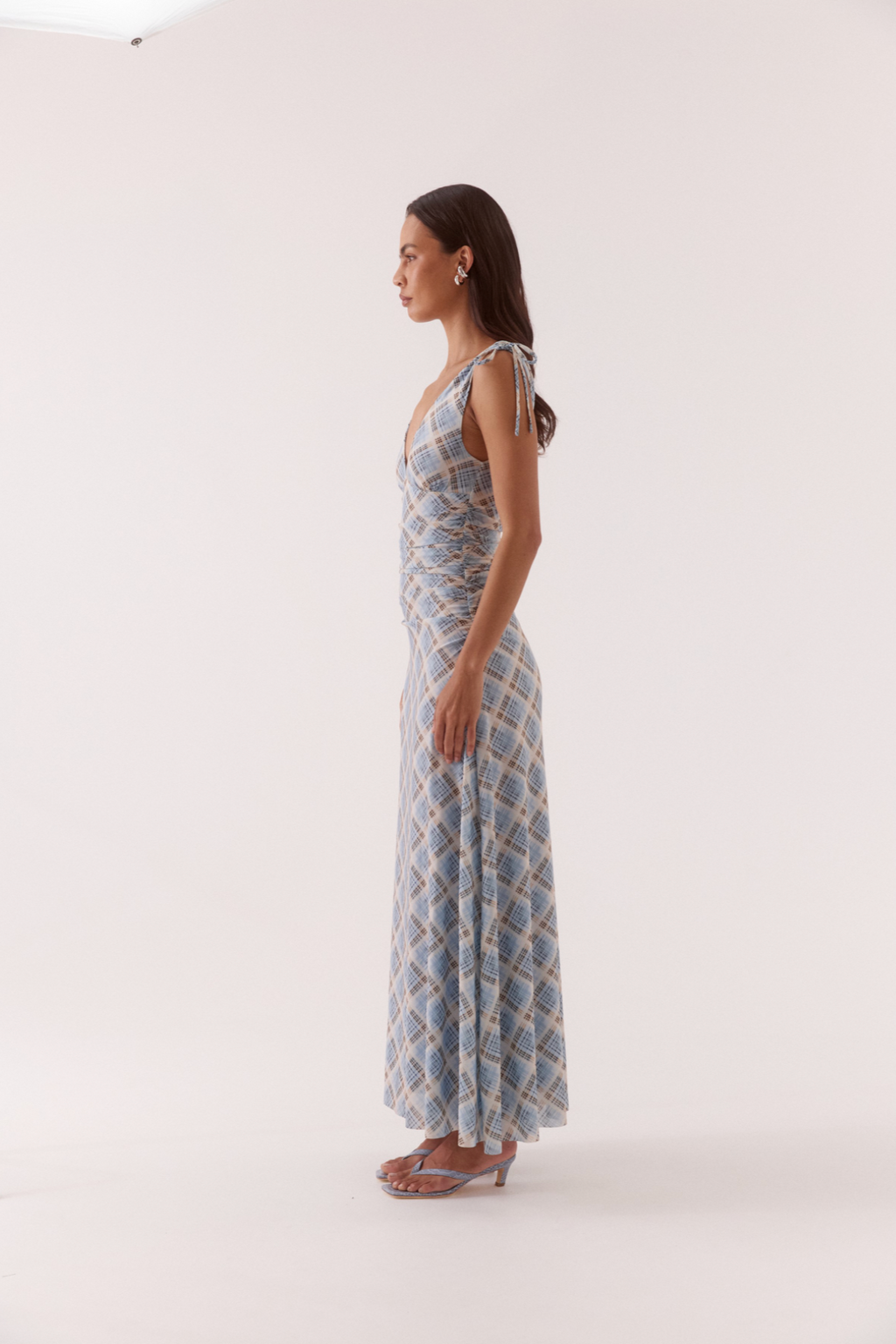 NOVALYN PLAID SLEEVELESS DRESS