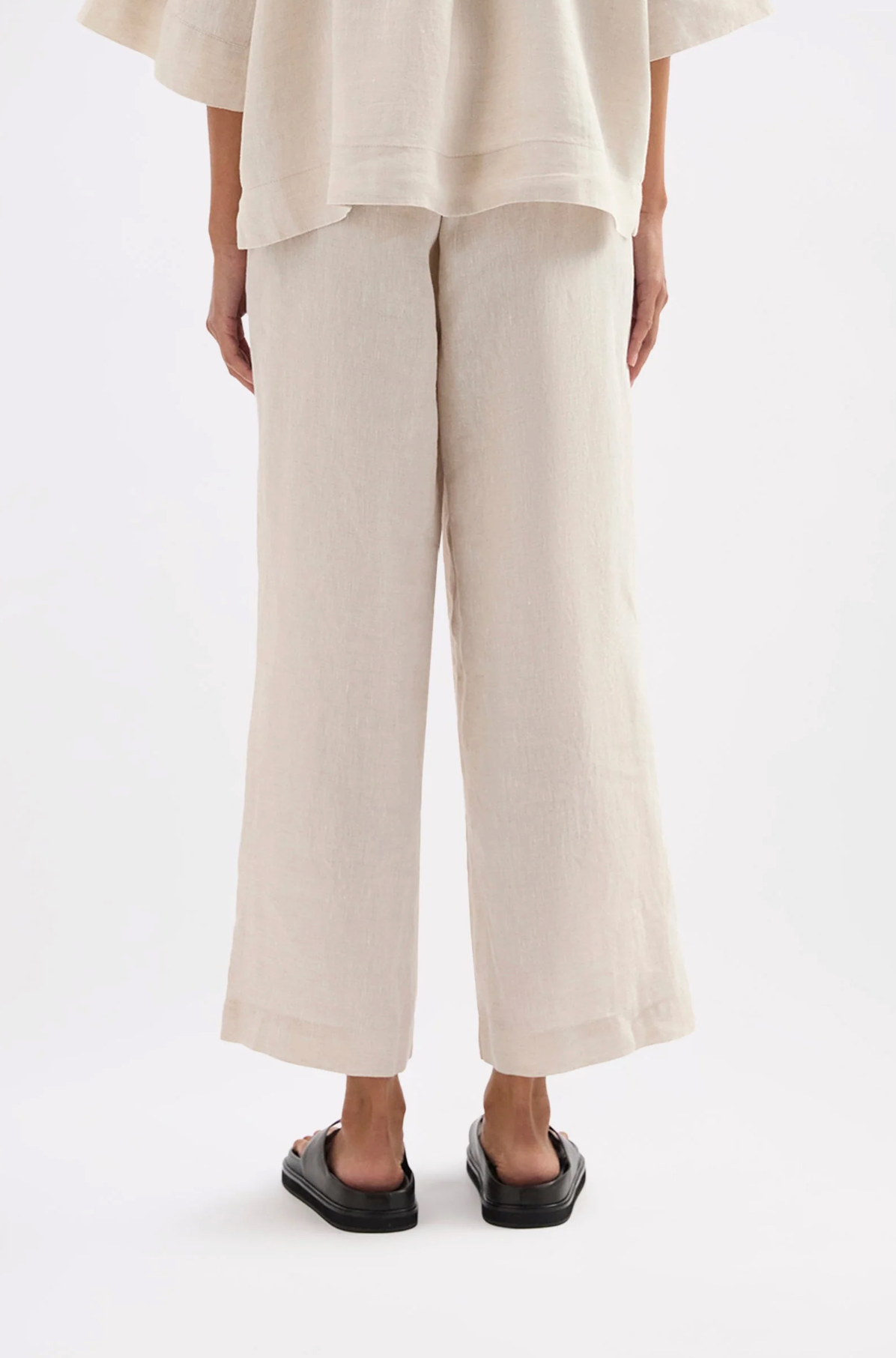 LOUNGE LINEN CROP PANT