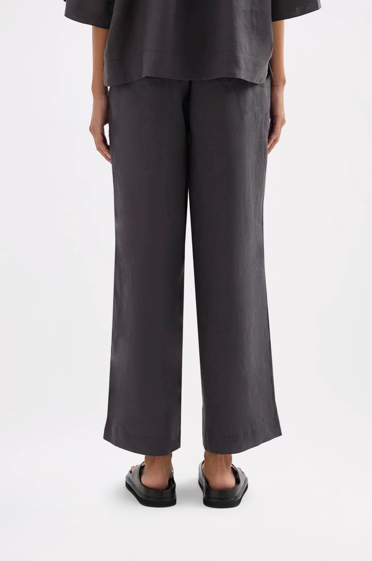 LOUNGE LINEN CROP PANT