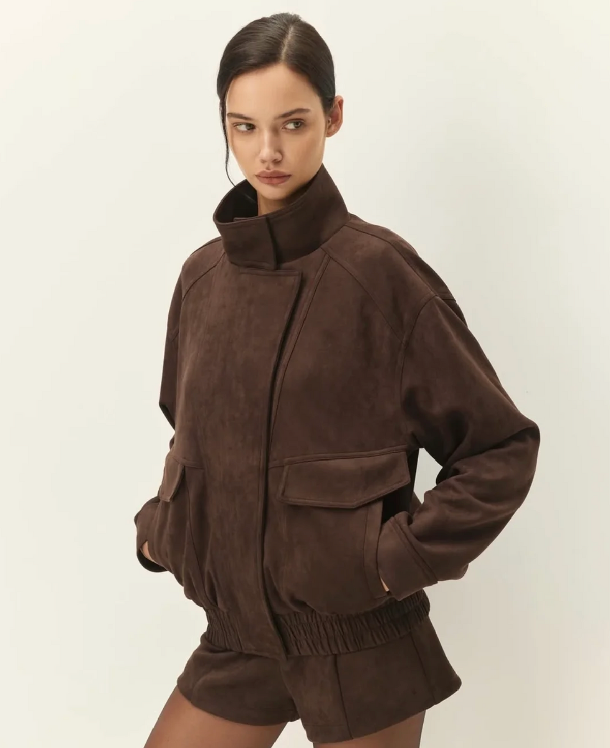 MARCEAU FAUX SUEDE JACKET