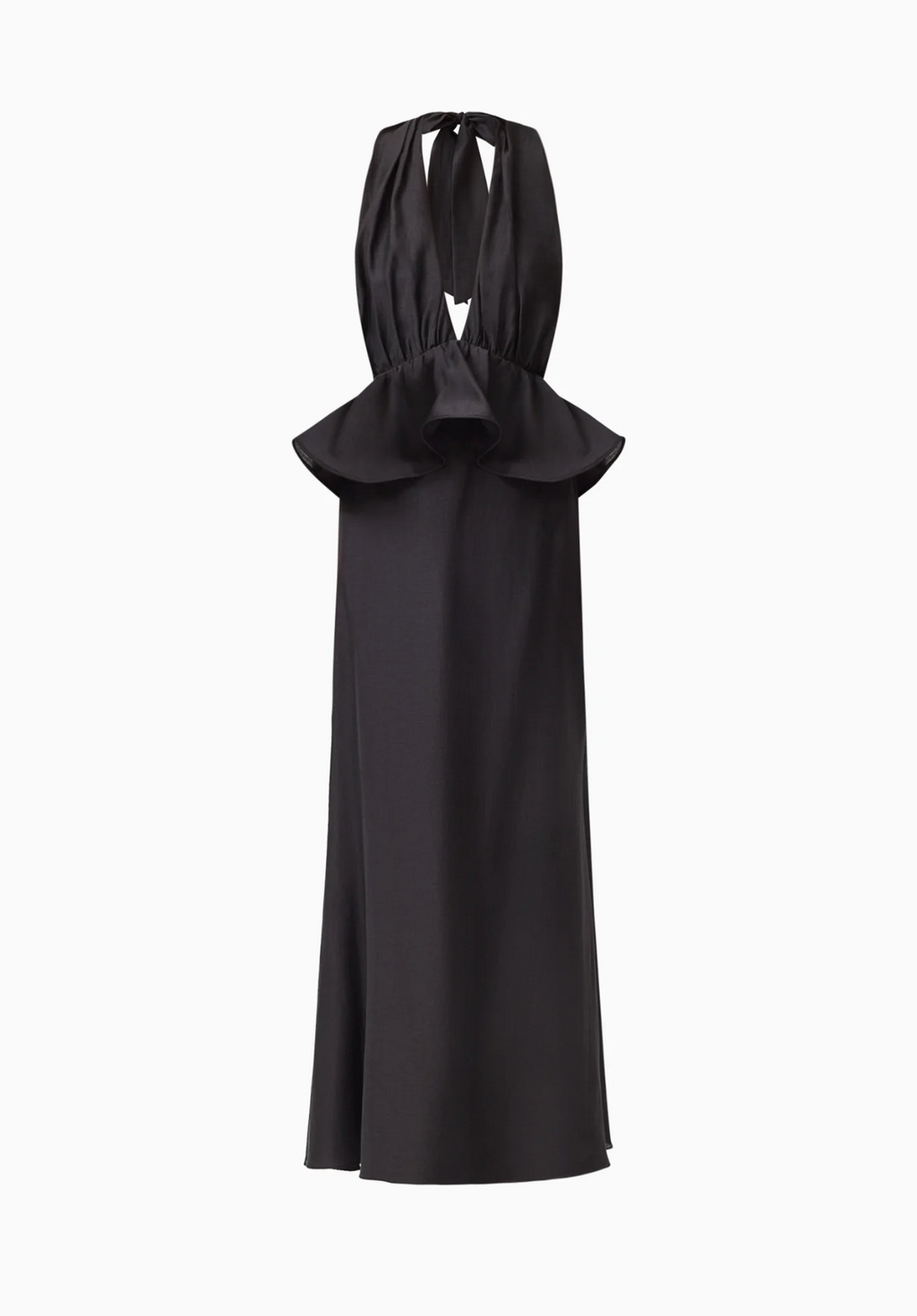 FIORINA HALTER NECK PEPLUM GOWN