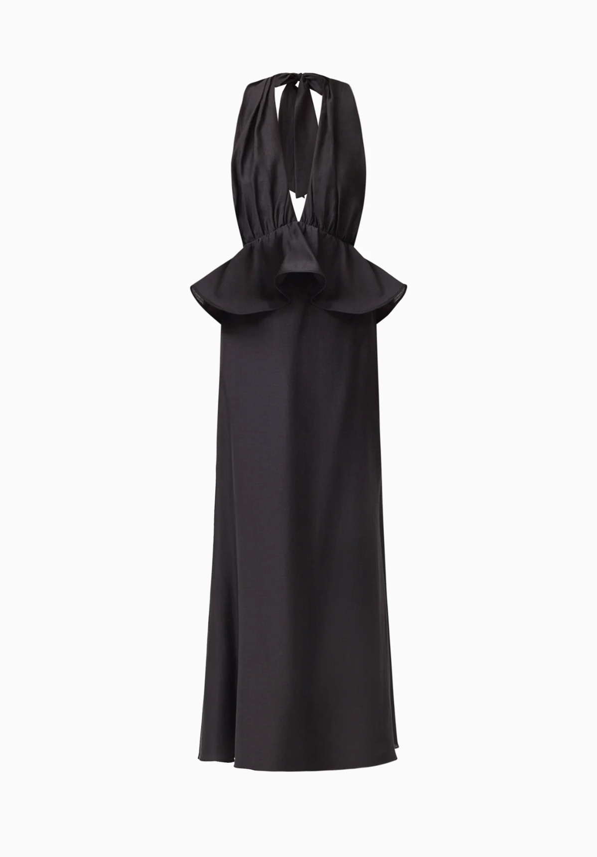 FIORINA HALTER NECK PEPLUM GOWN