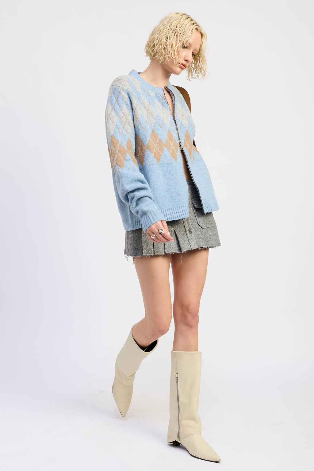Cargo Pleated Mini Skirt