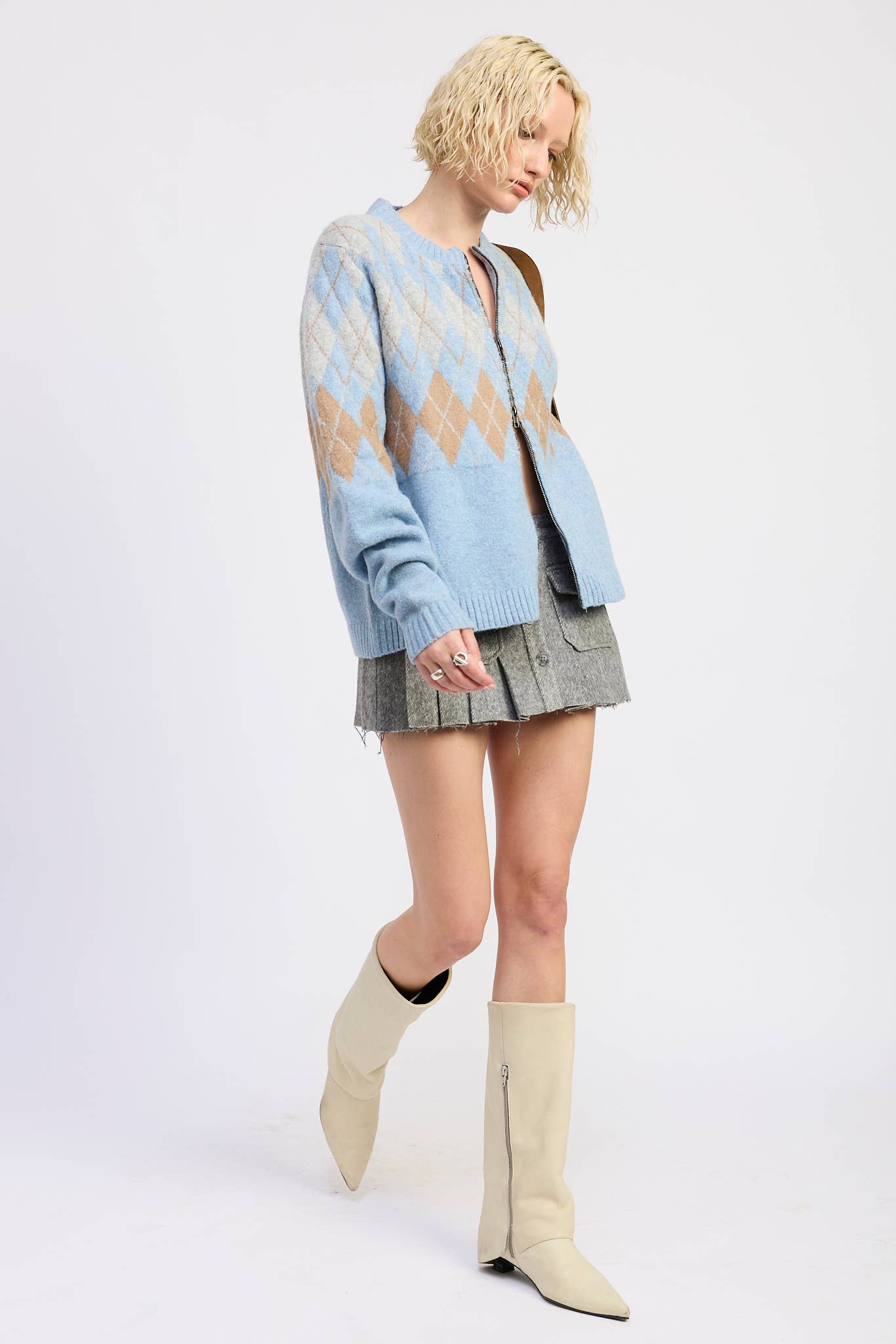 Cargo Pleated Mini Skirt
