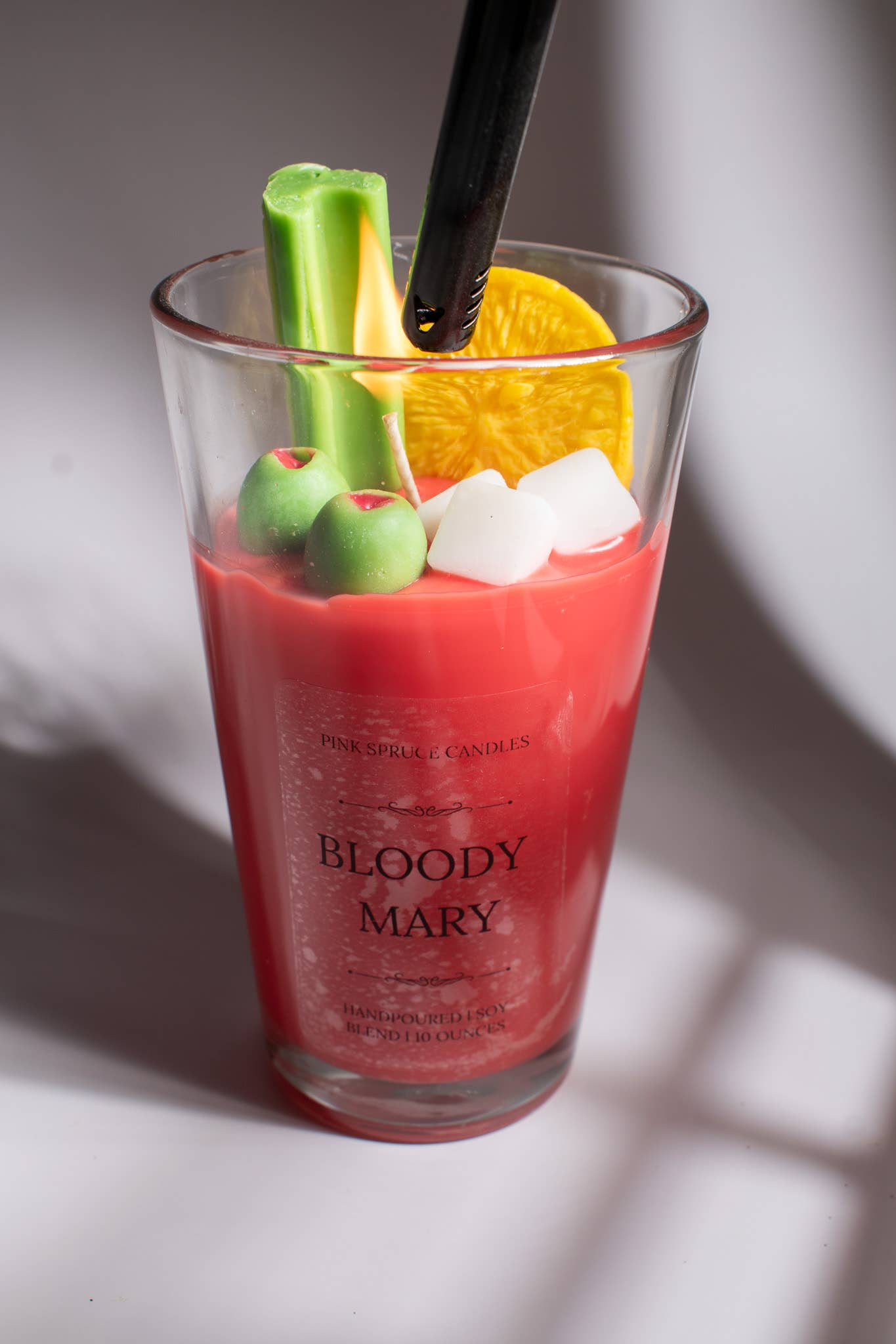 Bloody Mary Novelty Candle Hand Poured Using Soy Blend Wax