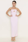CHIC RESORT BEACH SEASHELL STRAPLESS MAXI DRESS