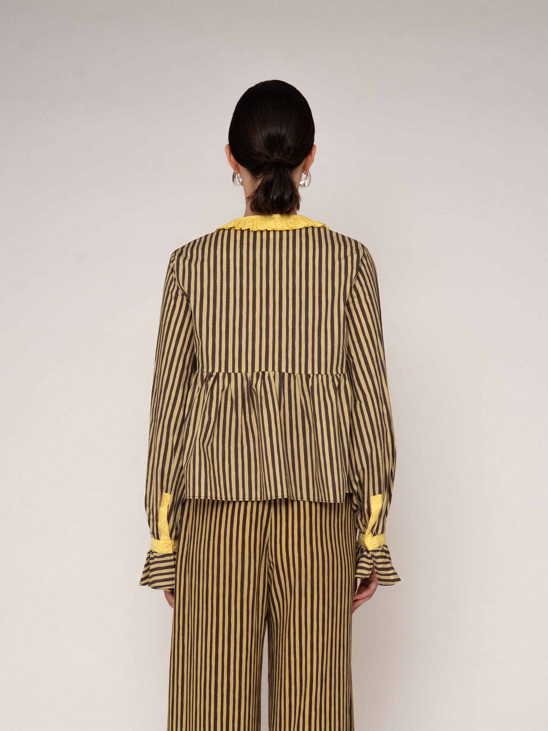 Striped Starlit Yellow Blouse