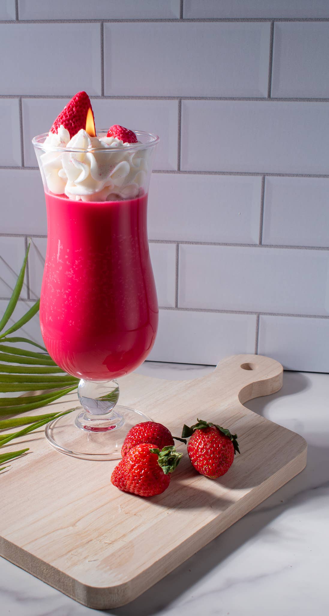 Strawberry Daiquiri Novelty Candle - Unique Soy Wax Candle