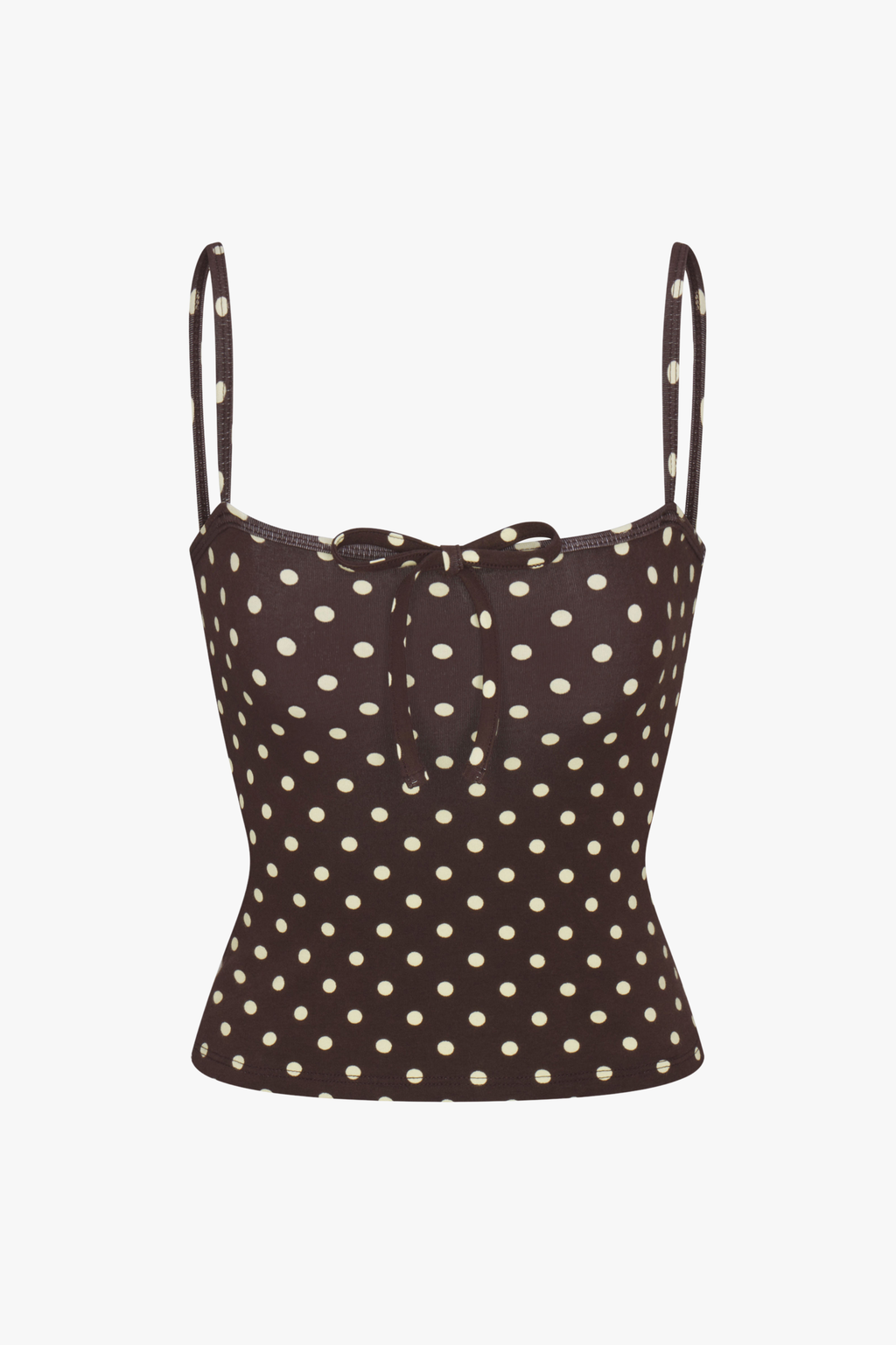 TIE CAMI IN ESPRESSO DOT