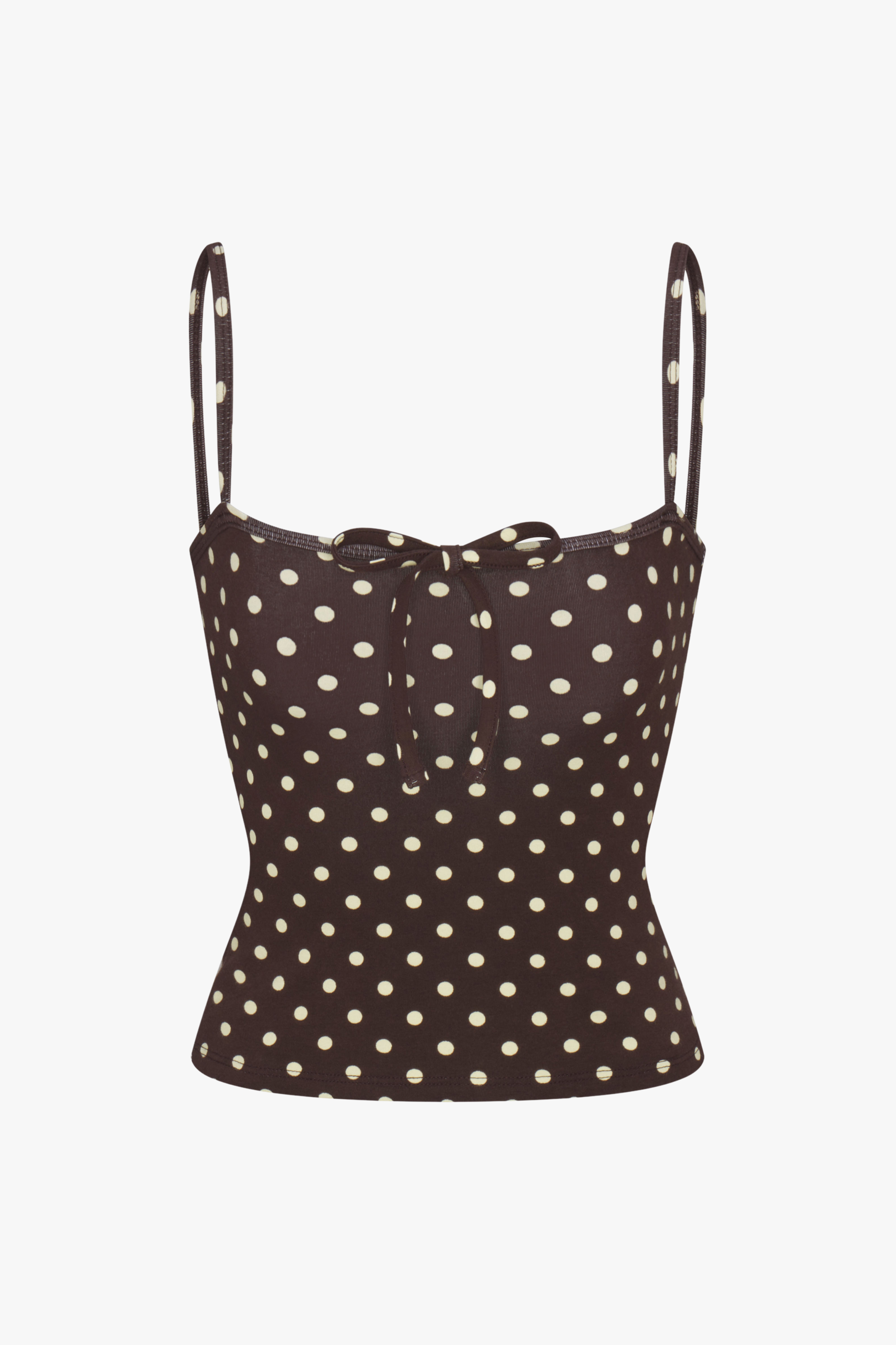 TIE CAMI IN ESPRESSO DOT