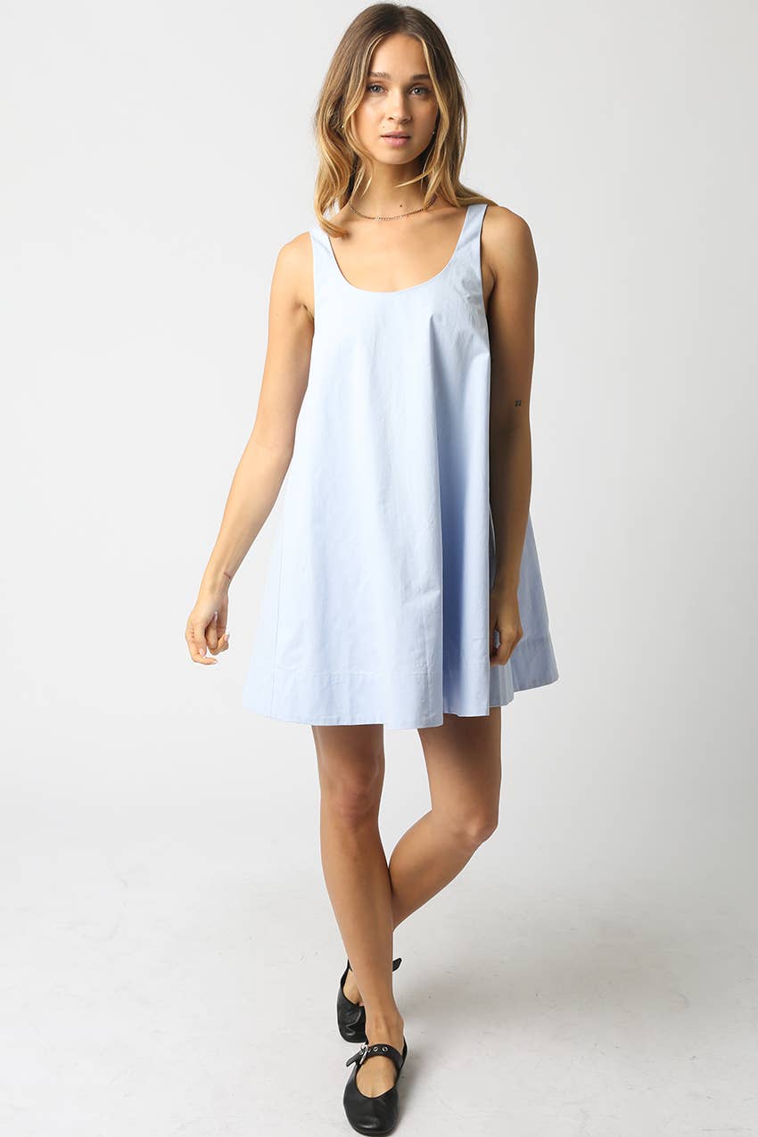 ARIEL SLEEVELESS SWING MINI DRESS