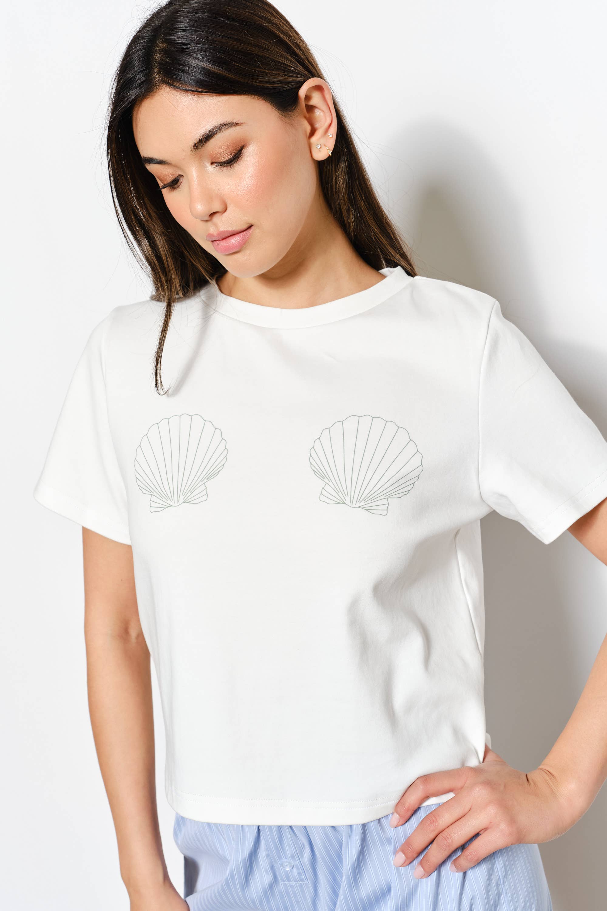SHELL PRINT TEE