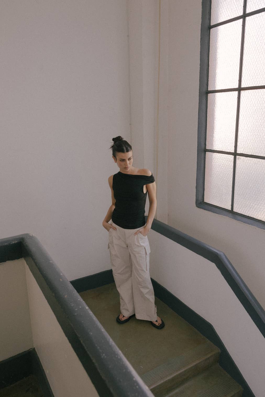 The Emilia Top | Asymmetrical Twist Shoulder Top