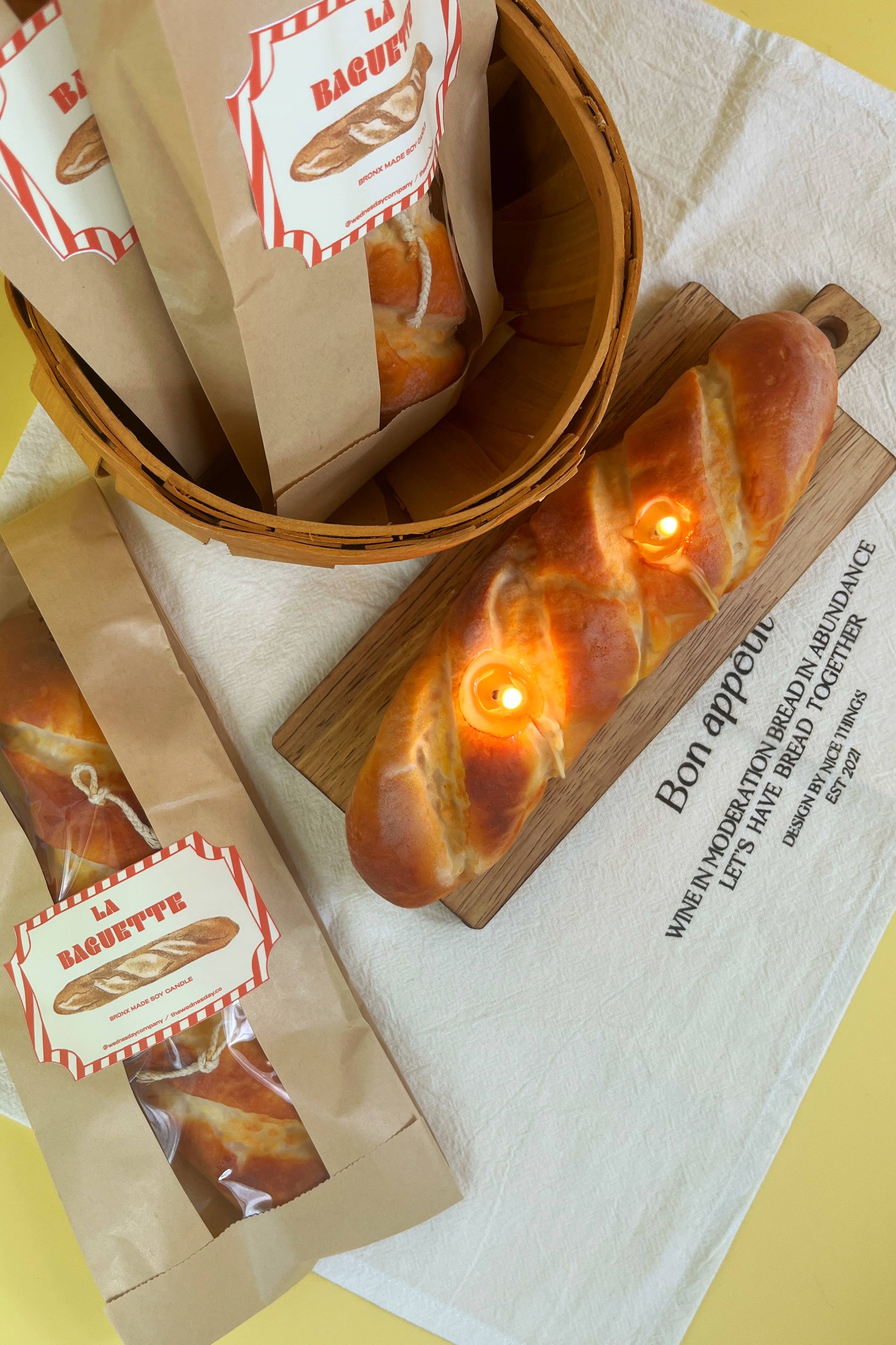 French Baguette Candle