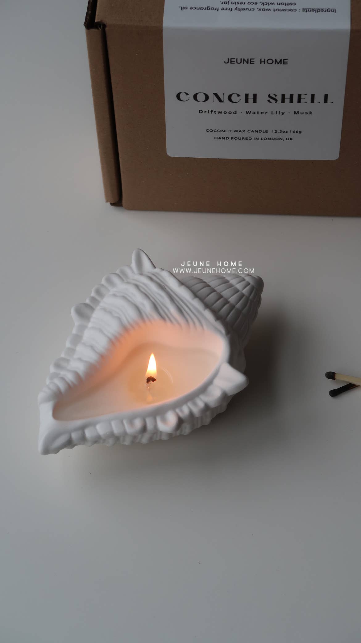 Conch shell scented candle | Summer decor 