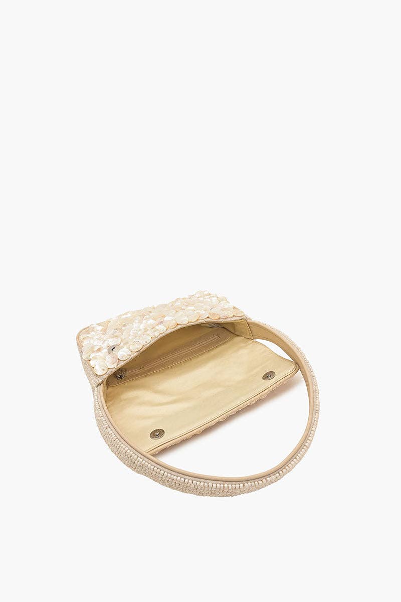 RAINBOW SHELL BEADED SHOULDER BAG