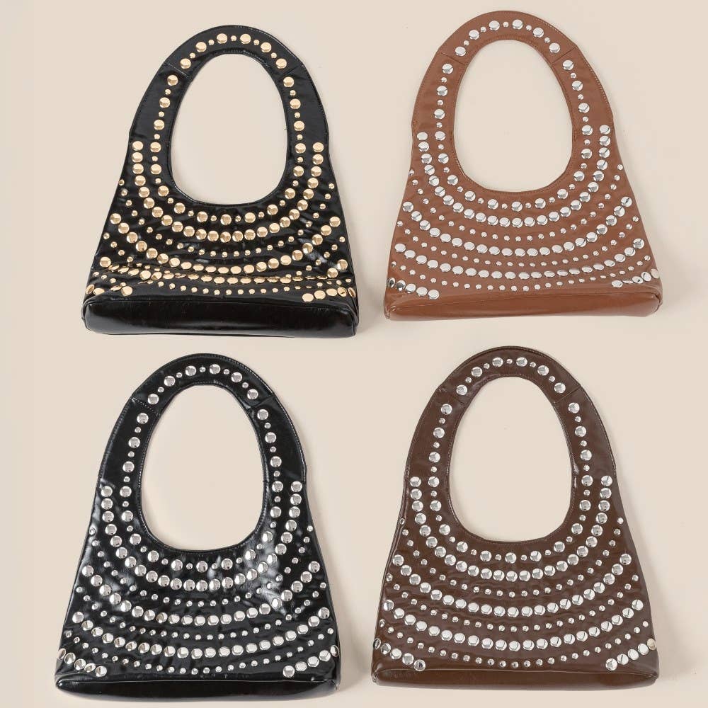 Multi Rivet Shoulder Bag