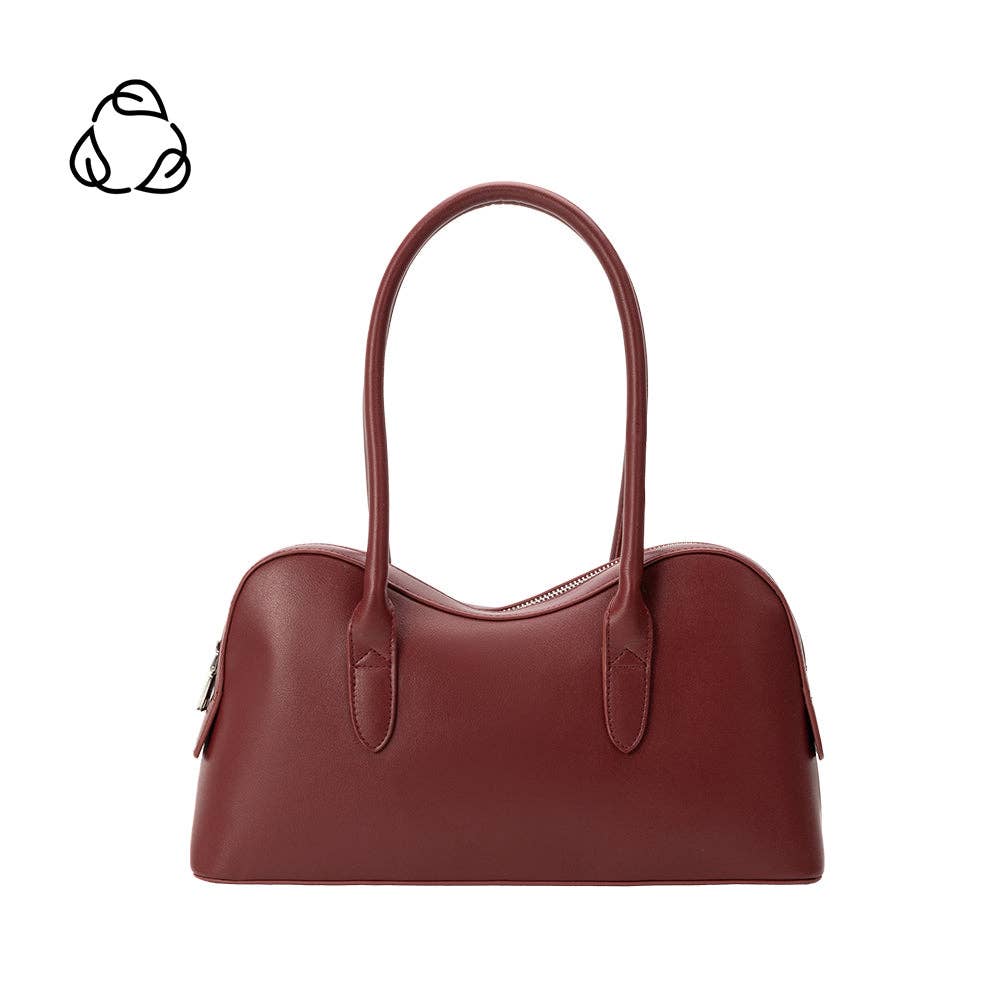 Tilda Burgundy Recycled Vegan Shoulder Bag