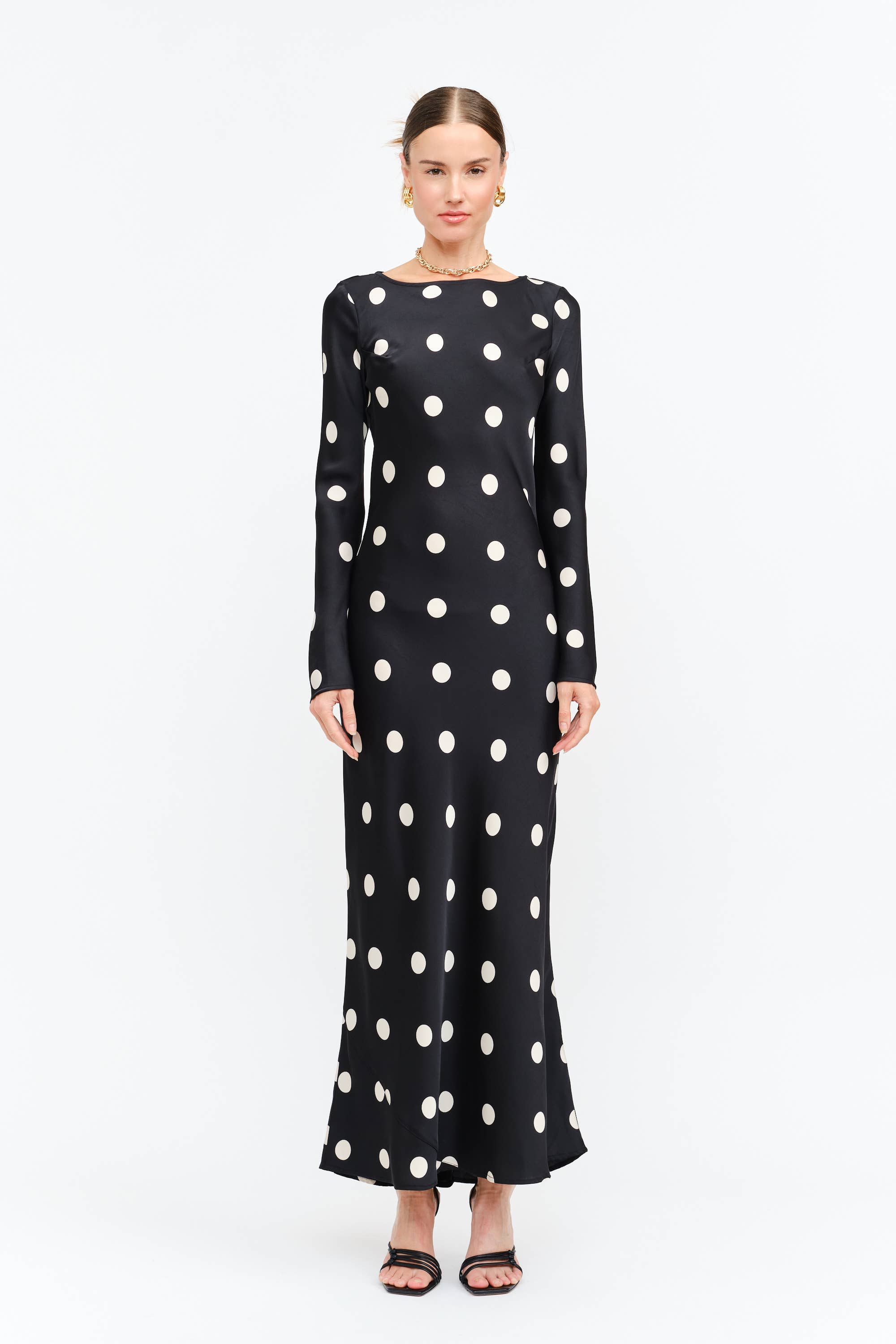 Georgie Polka Dot Black Dress