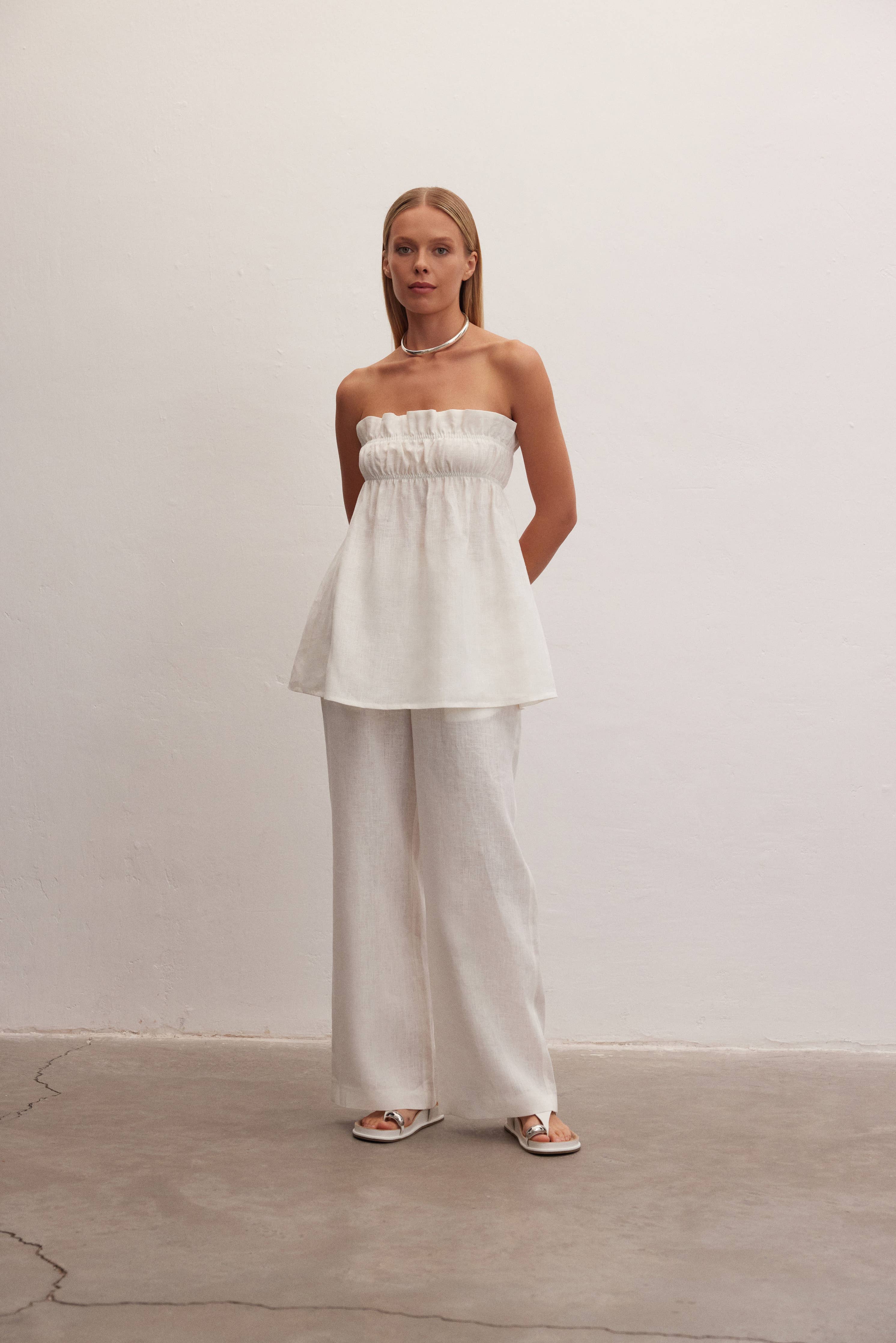Breeze | Linen Babydoll Top