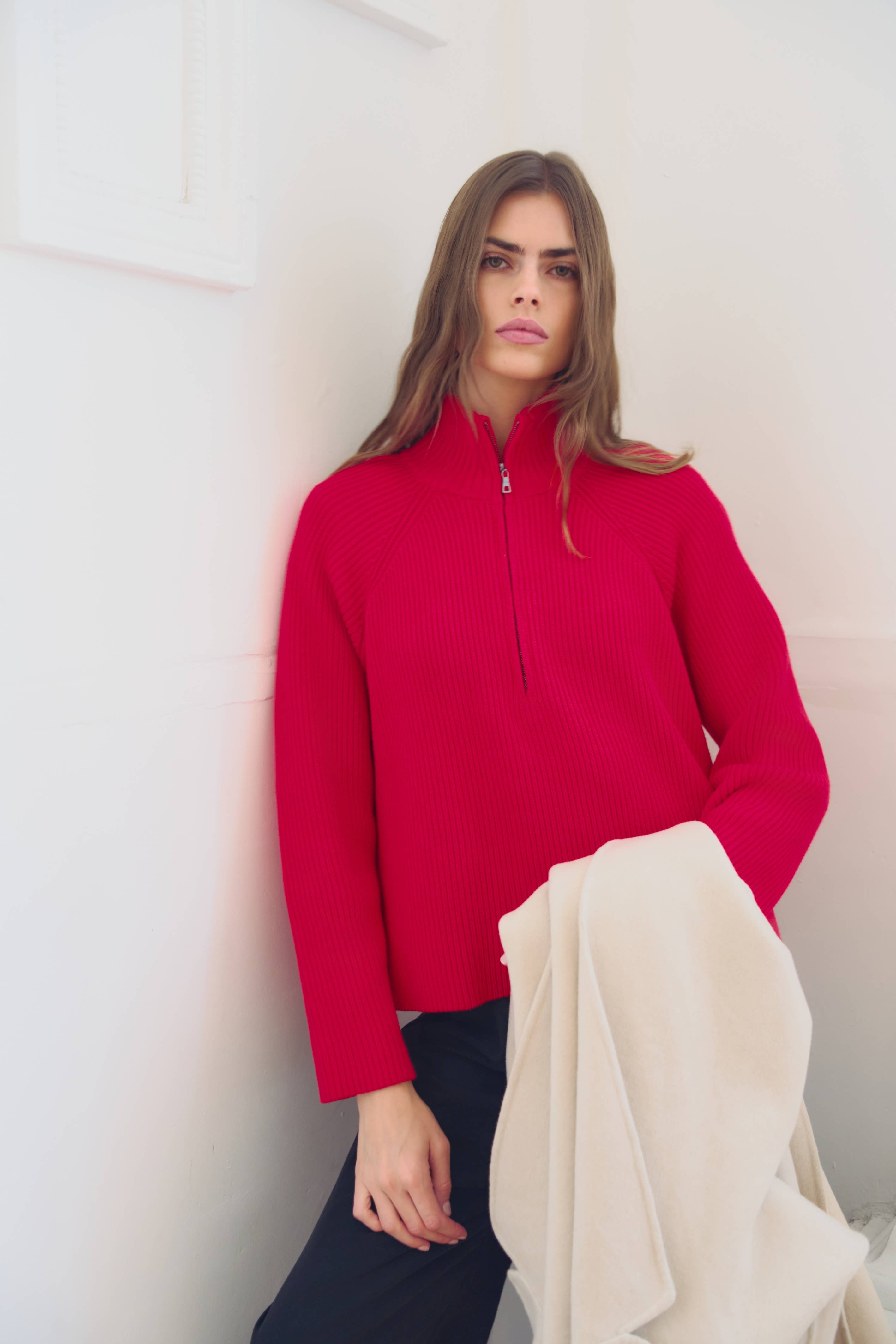 The Jules Sweater | Half-Zip Chunky Sweater