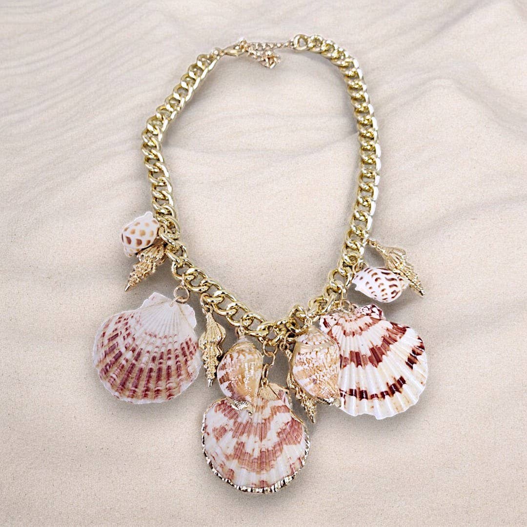 Seashell Necklace | Charm Necklace | Chain | Coastal | Beach