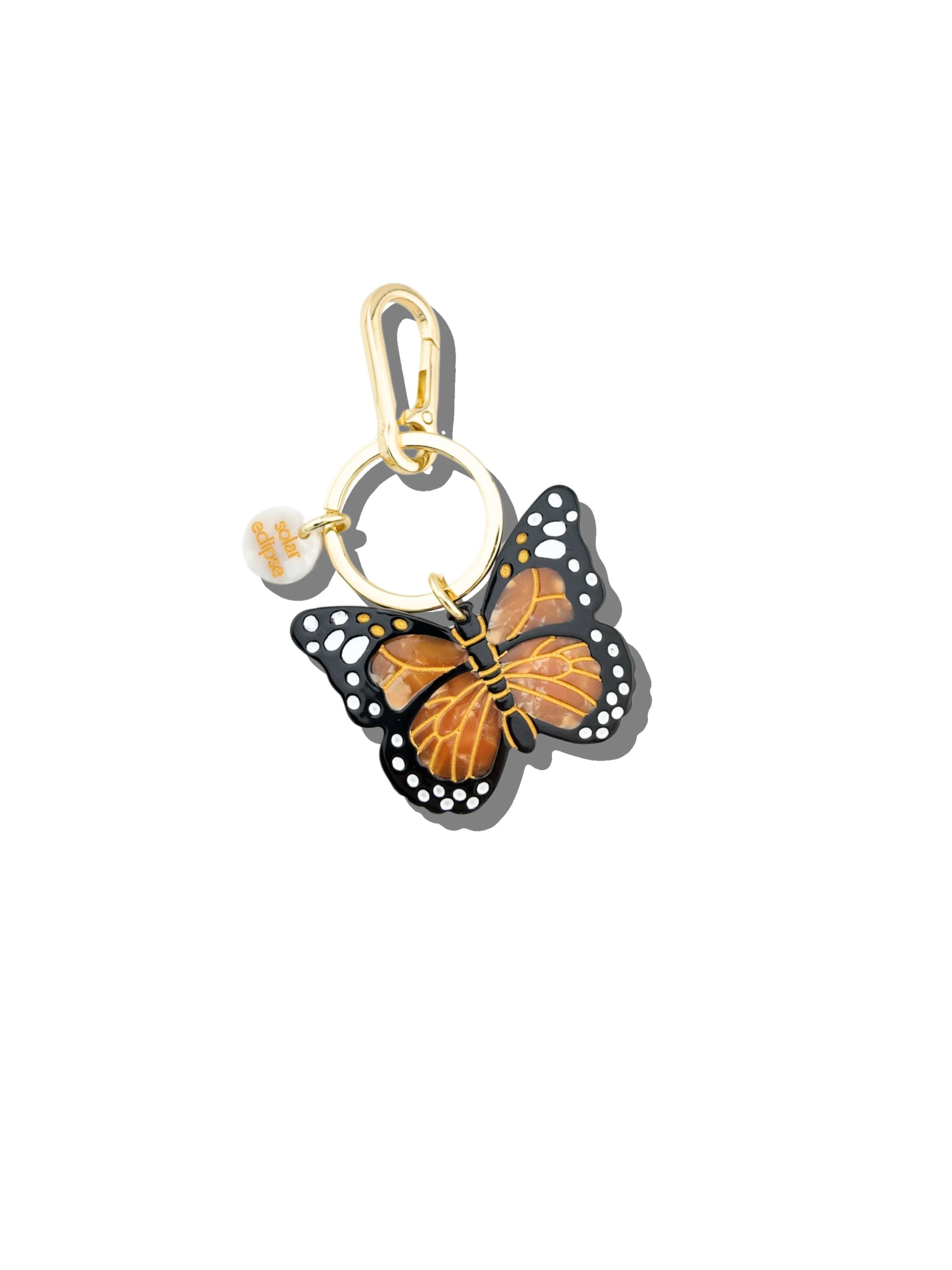 Monarch Butterfly Bag Charm + Keychain