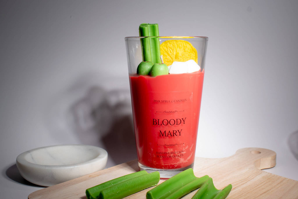 Bloody Mary Novelty Candle Hand Poured Using Soy Blend Wax