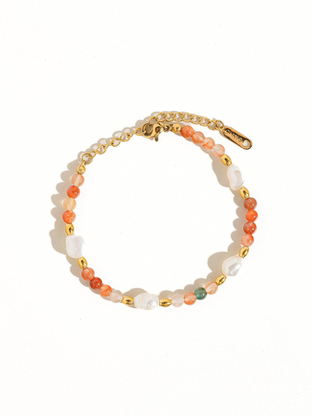 18K Non-Tarnish Bohemian Stone & Bead Bracelet
