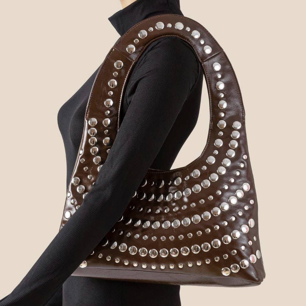 Multi Rivet Shoulder Bag