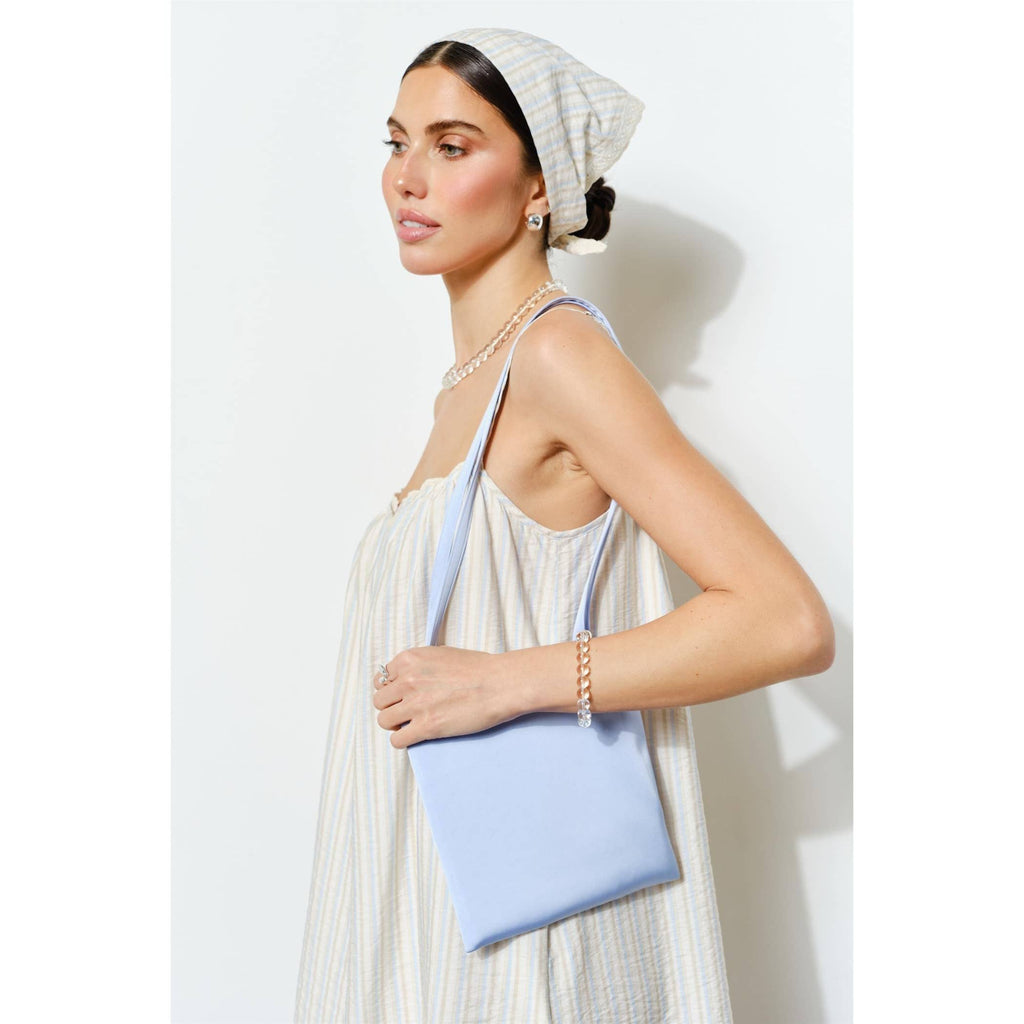Leda Satin-Finish Tote Bag