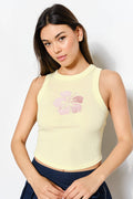 FLOWER EMBROIDERY TANK