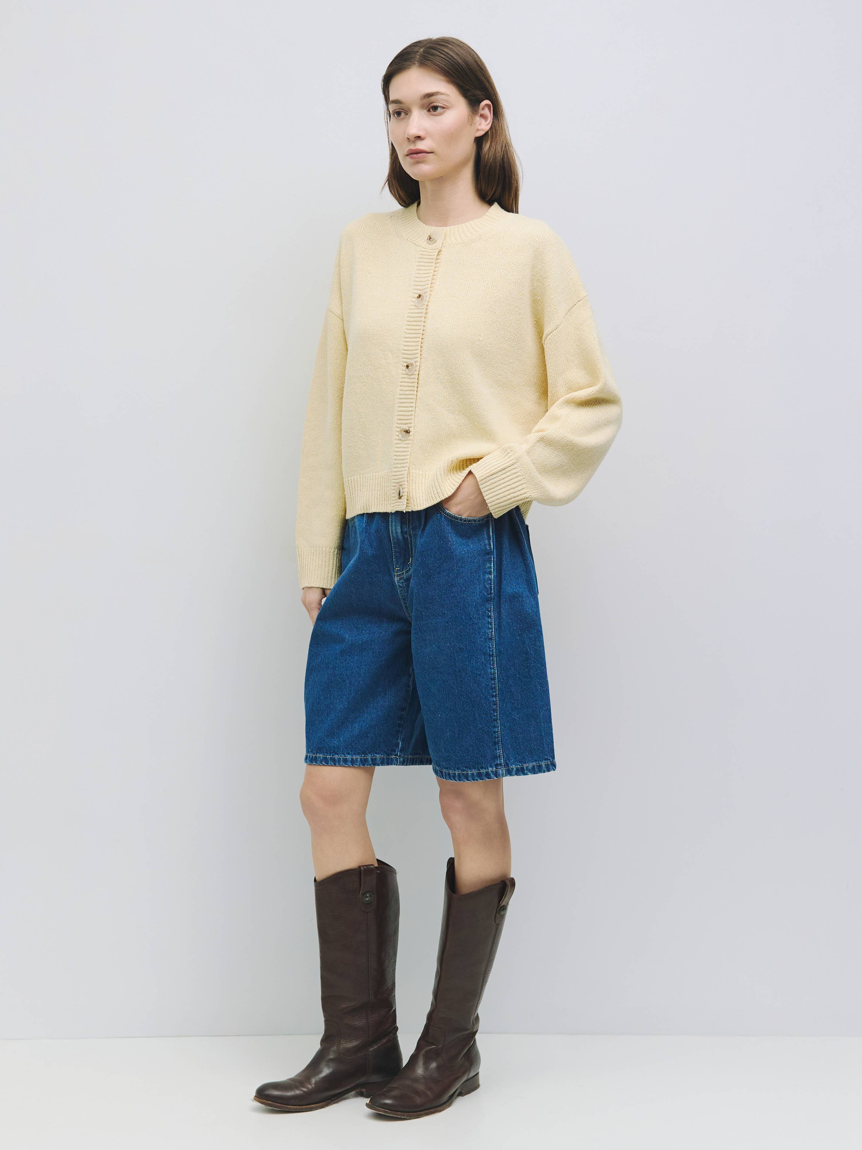 The Lucy Cardigan | Boxy Fit Button-Down Cardigan