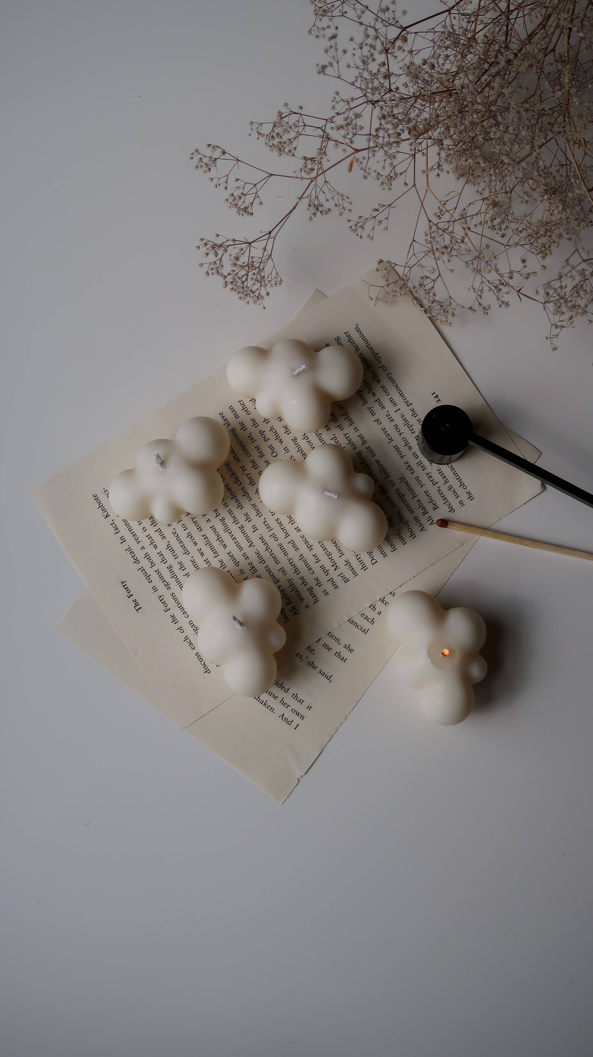Mini cloud candle | Fluffy cloud candle | Party favours