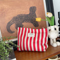 Striped Color Block Simple Make Up Bag
