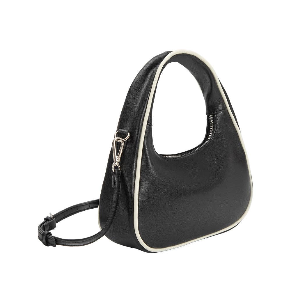 Sarita Black Recycled Vegan Top Handle Bag