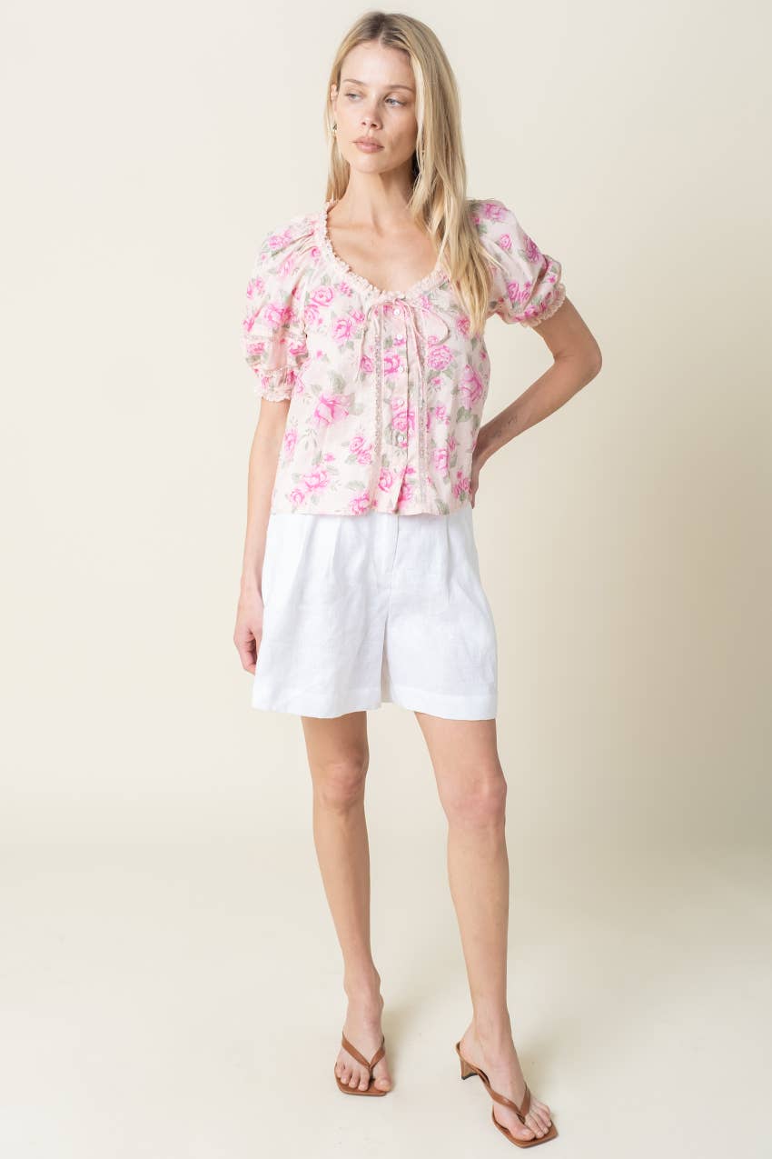 LAMI ESSENTIAL FLOW LINEN SHORTS
