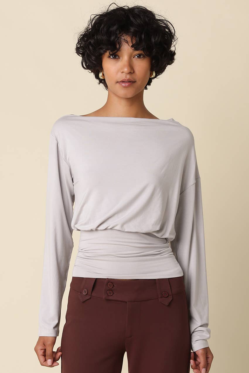 HELEN DRAPED WAIST TOP