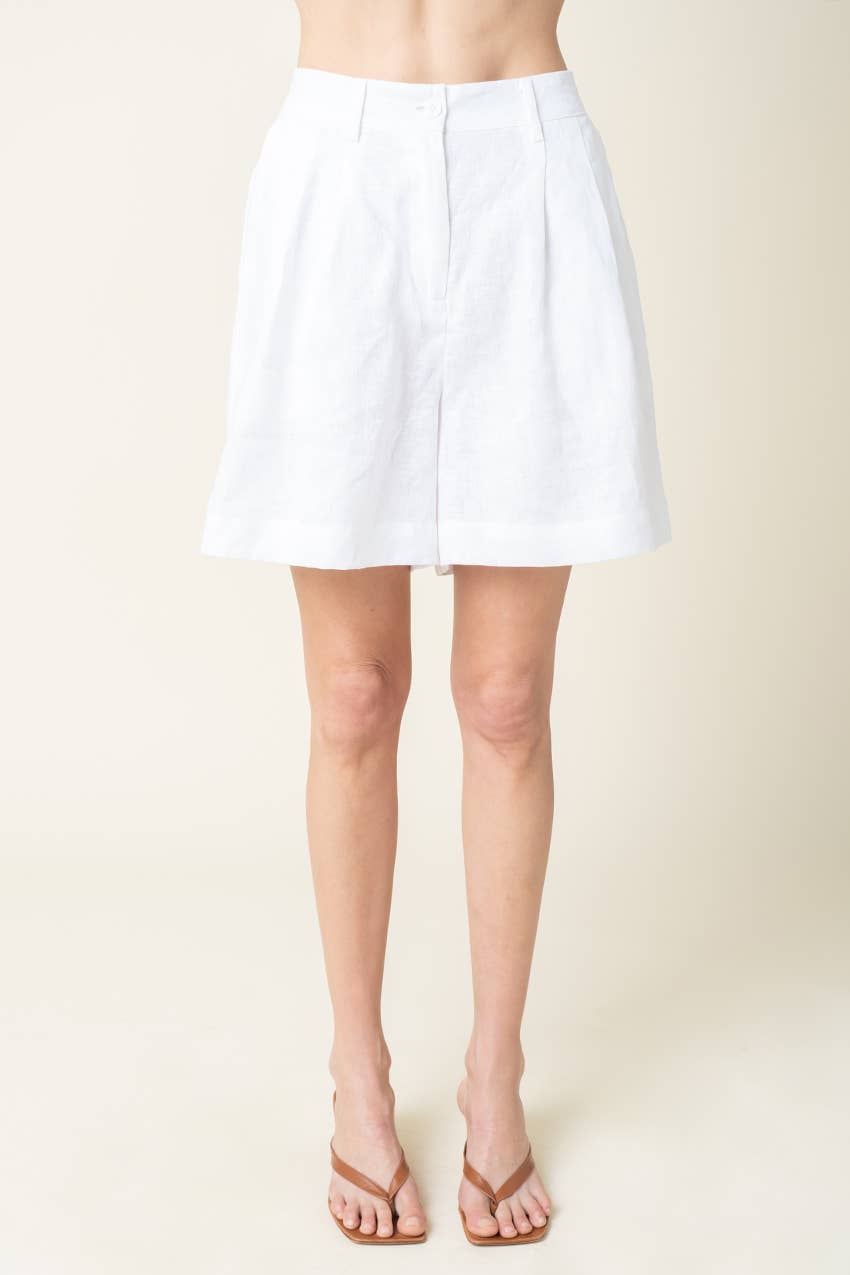 LAMI ESSENTIAL FLOW LINEN SHORTS
