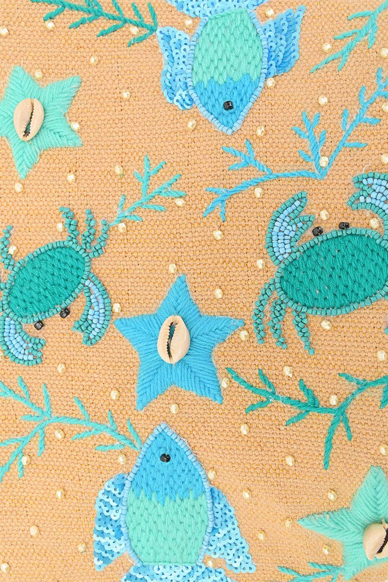 America & Beyond Marine Life Embellished Tote - Thumbnail 2
