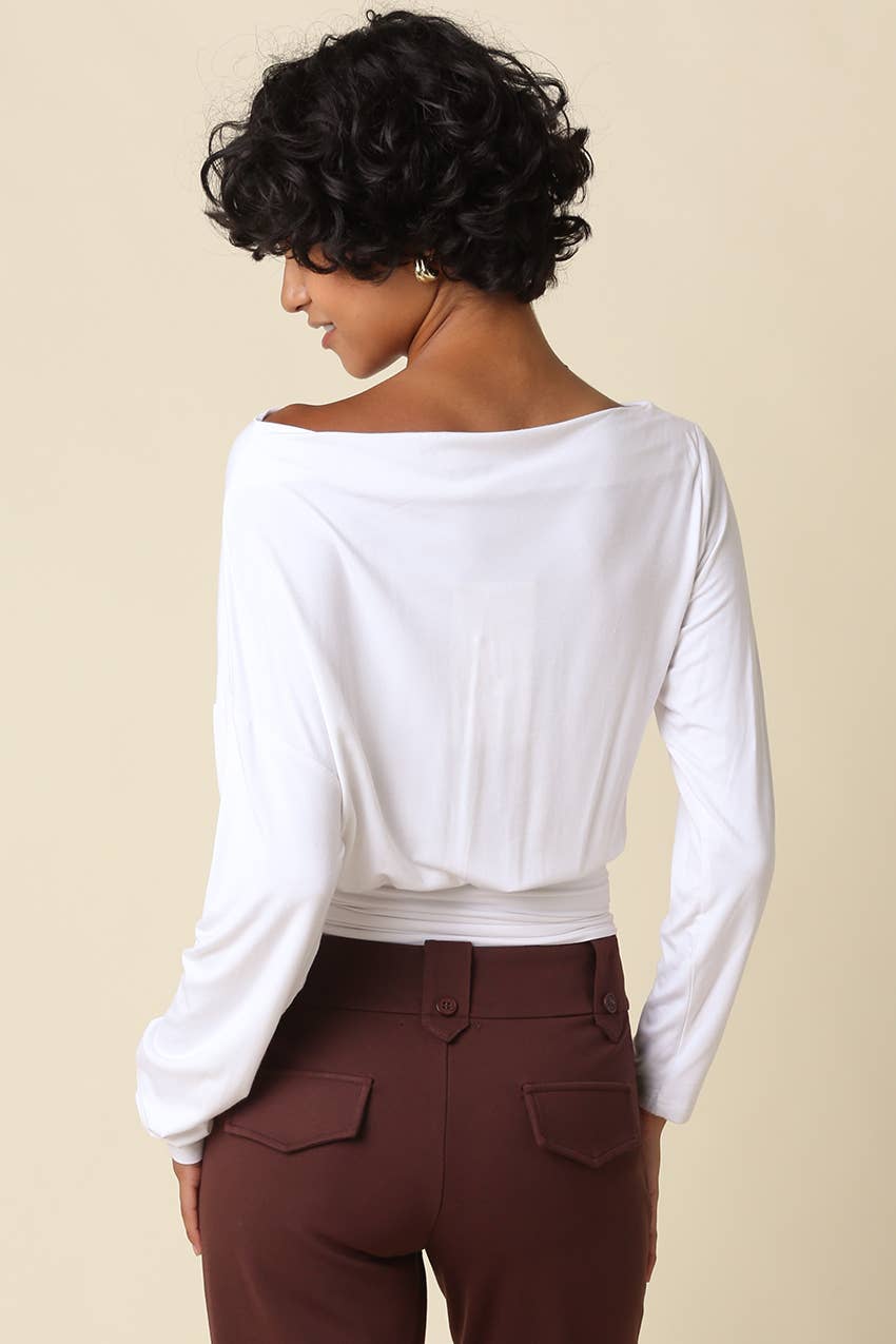 HELEN DRAPED WAIST TOP