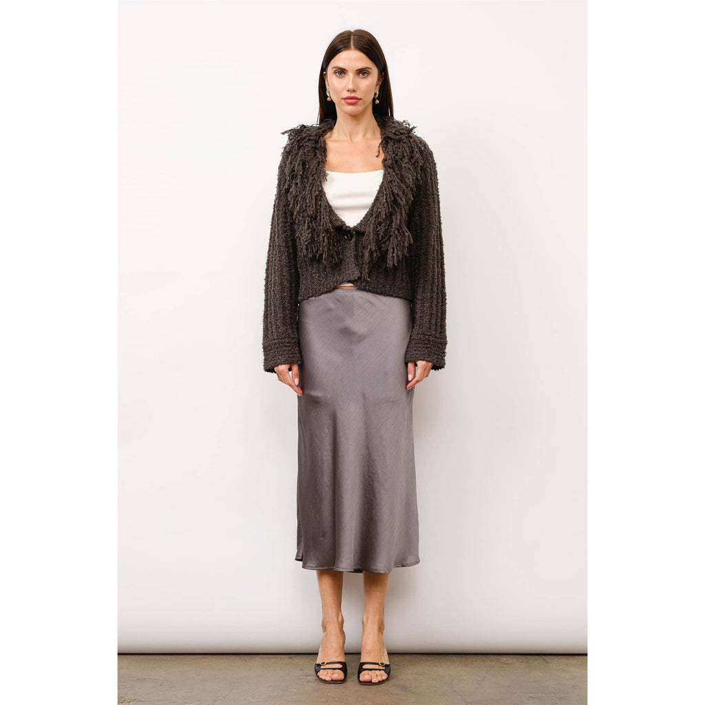 Madelyn Fringe Sweater Cropped Cardigan