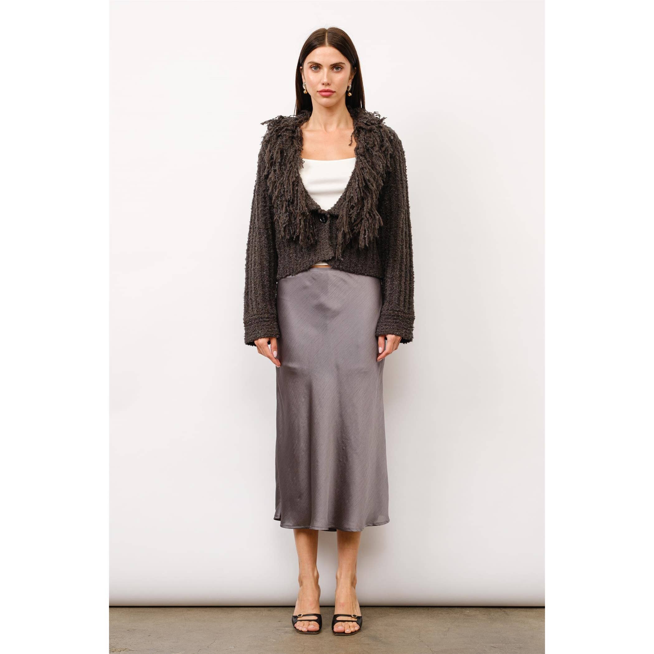 Madelyn Fringe Sweater Cropped Cardigan