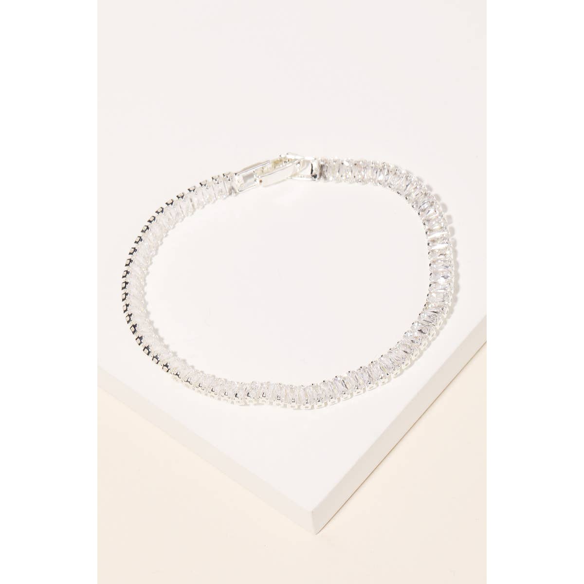 Baguette Rhinestone Tennis Bracelet