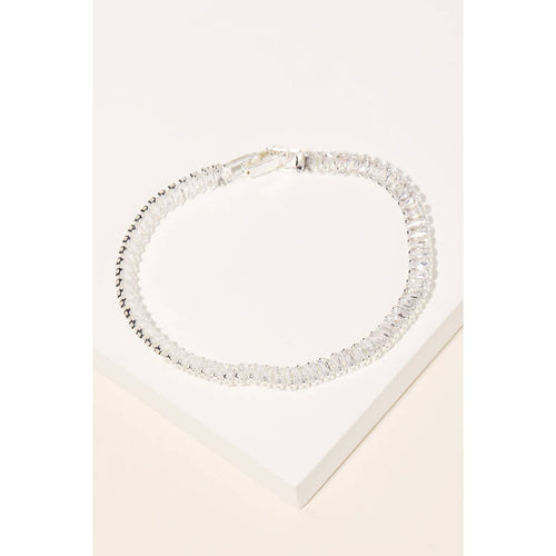 Baguette Rhinestone Tennis Bracelet