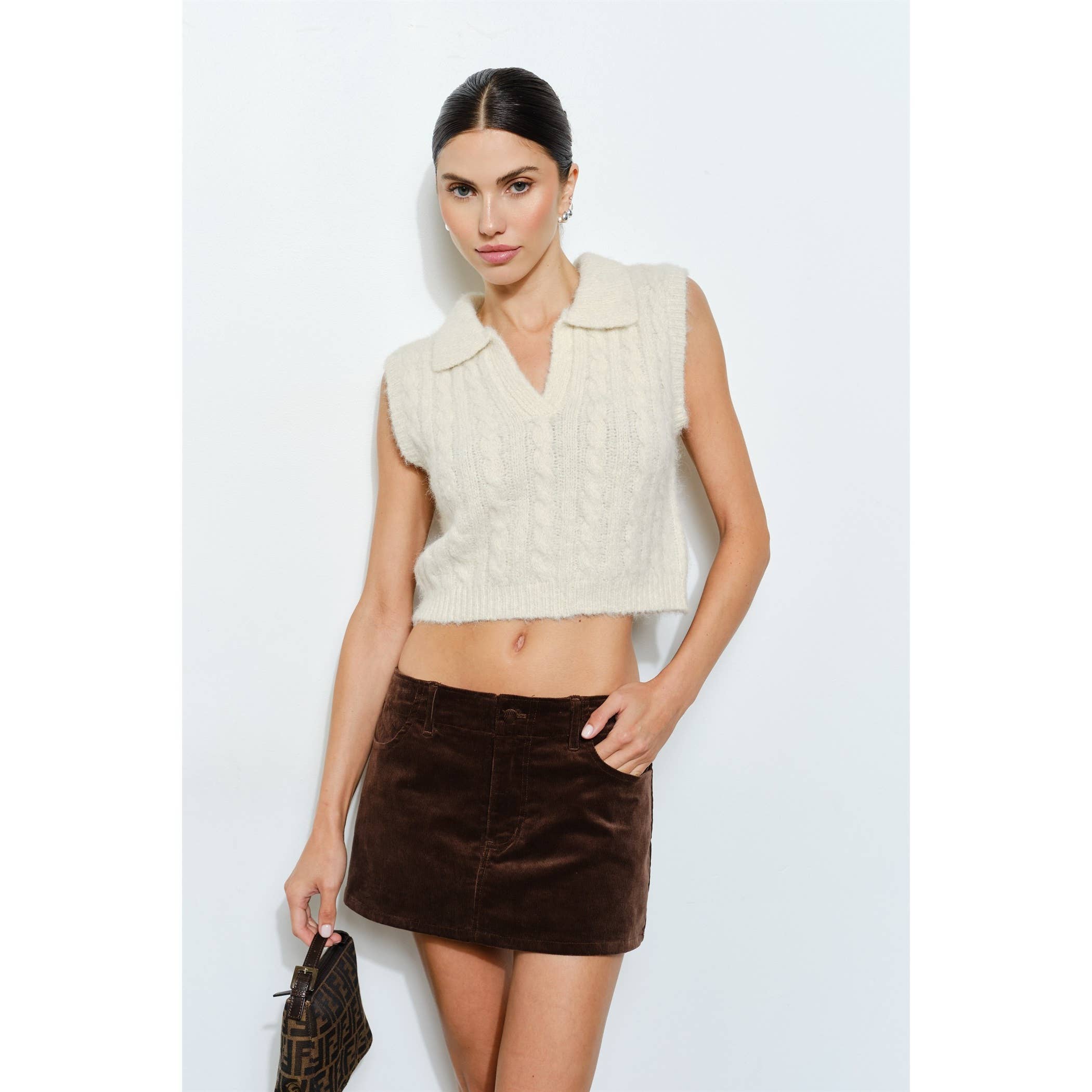 Annika Corduroy Mini Skort
